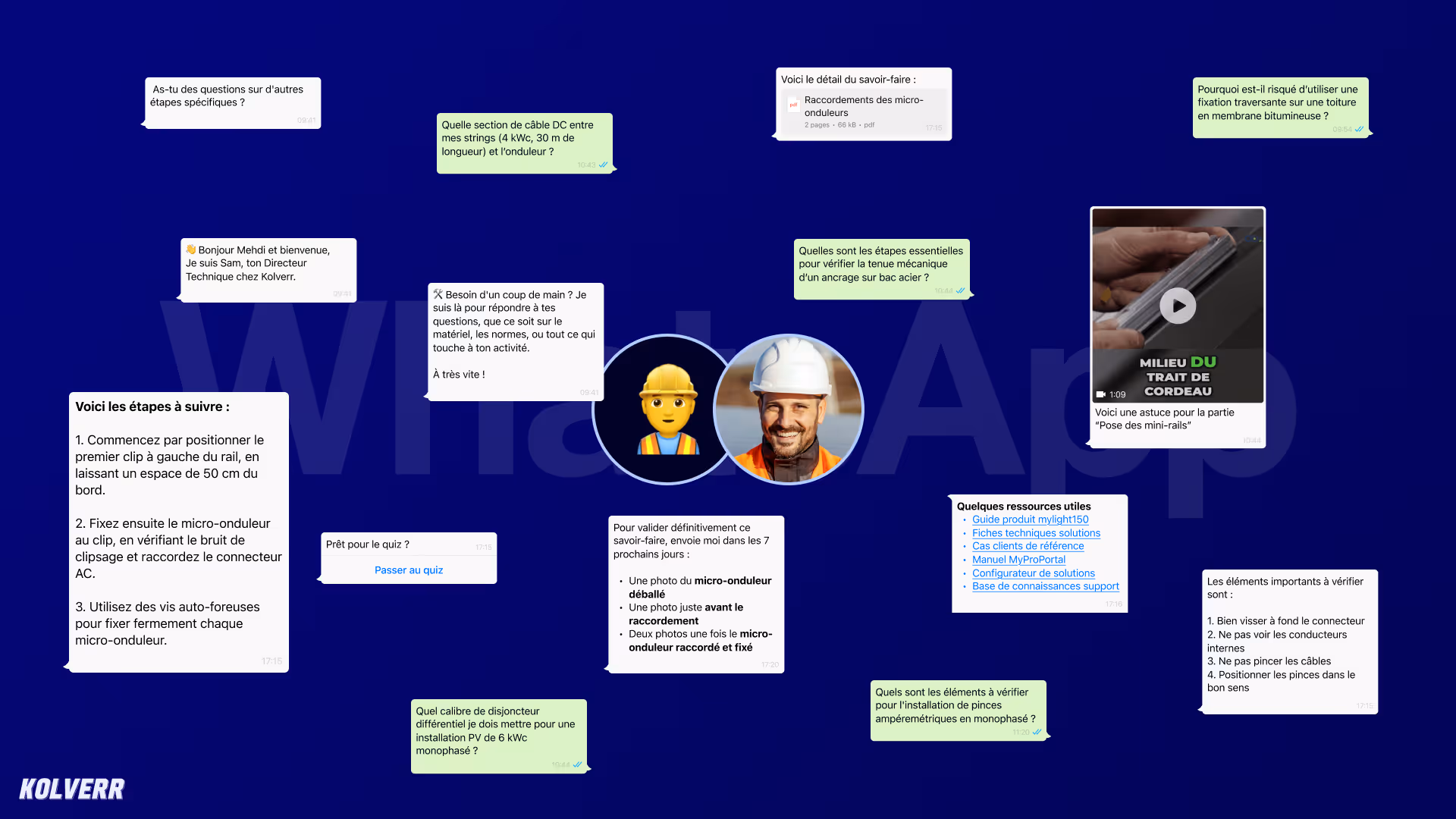 Whatsapp messages from Sam conversation