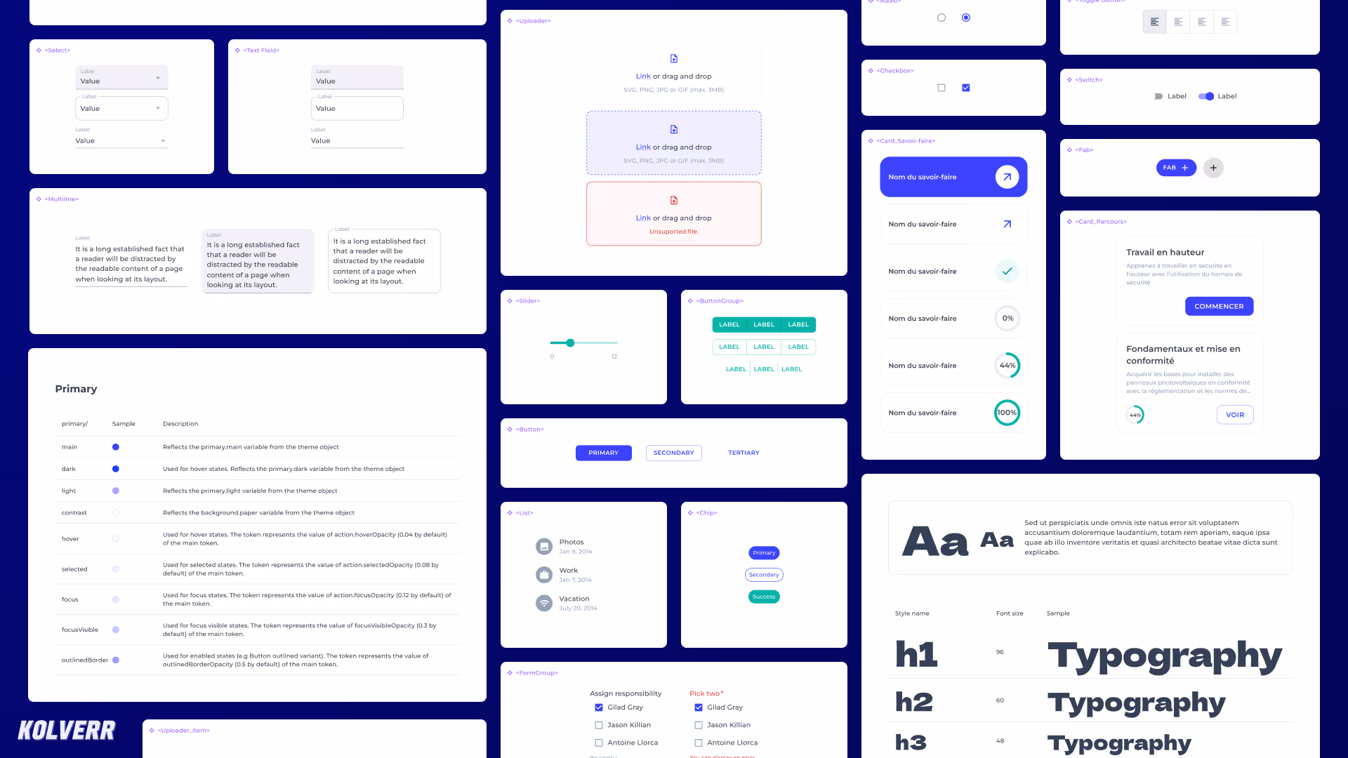 Design system components